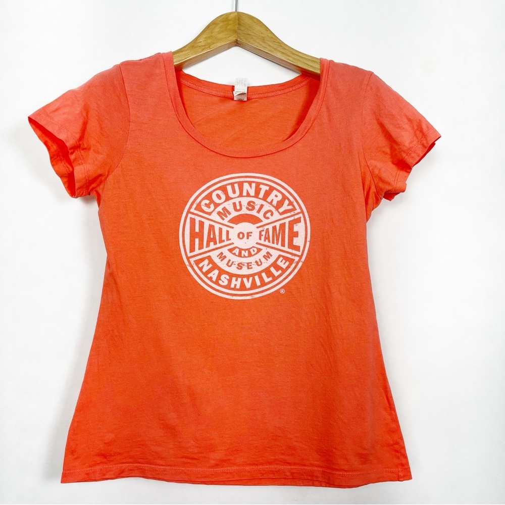 District Women’s Peach Country Music Hall of Fame‎ Nashville T-Shirt Size Medium